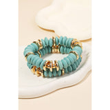 Disc Beaded Bracelet Set
