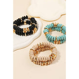 Disc Beaded Bracelet Set